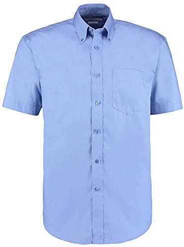 Kustom Kit Mens Short Sleeve Corporate Oxford Shirt (15.5inch) (Mid Blue)
