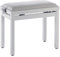 Stagg PB39 WHM VWH Klavierbank - Weiss Matt/Velour Weiß