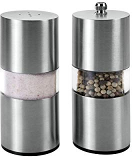 Metaltex Juego Sal Y Pimienta INOX/ACRIL. 13 CMS, Múltiples Capas, Plateado, Estandar