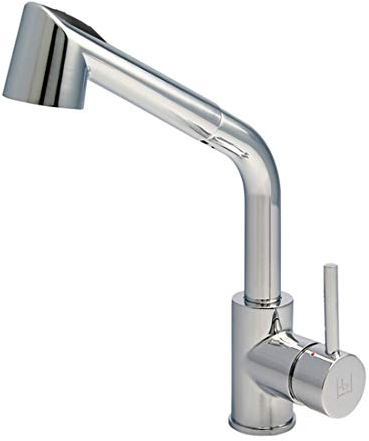 Küchenarmatur - Spültischarmatur Thalia | Mischbatterie mit Brausekopf | hoher Auslauf ausziehbar | Hochdruck | Chrom | Schwenkbar 360° | BURGTAL®