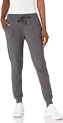 Champion Damen Hose aus Jersey mit Taschen Leggings, Dunkelgrau, S