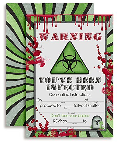 Amanda Creation Zombie Fill In Party Invitations