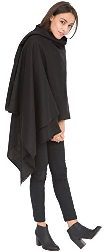 likemary Schals & Tücher für Damen – Großer Multi-Use Wollschal & Reisedecke – Leichter, Warmer Damen Schal für Herbst und Winter – Fairtrade Geschenk für Frauen Schwarz