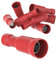 AUPROTEC 50x Rundsteckhülsen 0,5-1,5 mm² rot Vollisoliert PVC weibliche Quetschverbinder FRD Kabel Verbinder aus Messing verzinnt