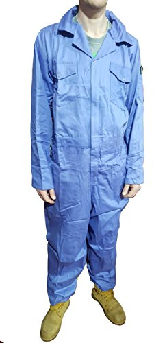 Mens Factory Workers Coveralls Polycotton Boiler Suit for Garage Workers, Mechanic, Garden Cleaning Job Work Uniform Overalls with Multi Pocket and Elasticated Waist