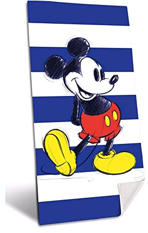 Mickey Mouse algodón Mickey de Colección Young Teenager Referencia KD Playa lavarse la Cara-Toallas Textiles del hogar Unisex Adulto, Multicolor (Multicolor), única