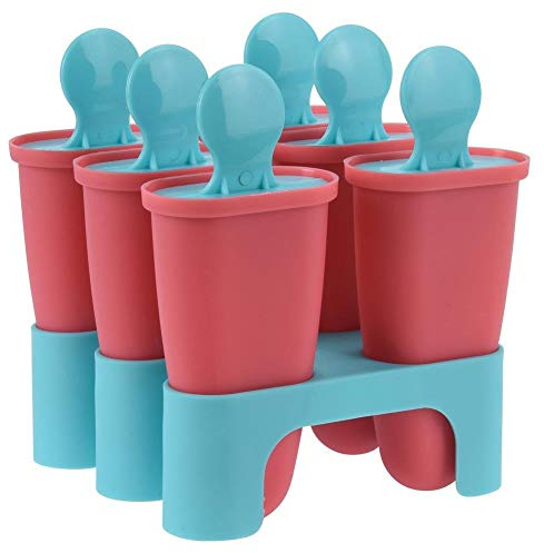 ORION Eisformen 6 Eis Pop Macher am Stiel Eiscreme Halter Wassereis 6 Stück Förmchen BPA Frei