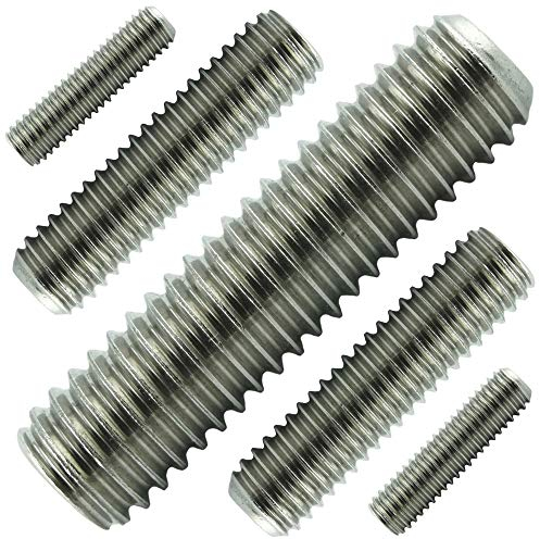 M6x5 mm (30 Stück) Madenschrauben - Edelstahl VA A2 V2A - Gewindestift mit Kegelkuppe und Innensechskant - DIN 913 - ISO 4026 | AGBERG