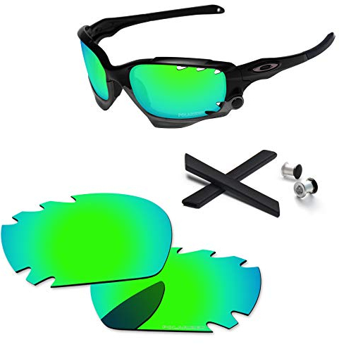 PapaViva Lentilles de rechange et kits de caoutchouc pour Oakley Jawbone/Racing Jacket Vented, Vert bleuté., Jawbone/Racing Jacket Vented