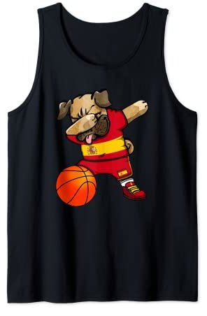 Maillot de basket espagnol pour chien carlin Débardeur