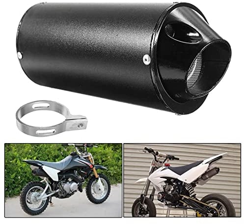 Motorrad Auspuff Schalldämpfer, Btstil 28mm Universal Motorrad Edelstahl Schalldämpfer Hinten Auspuffrohr mit Klemmdichtung für 50cc 110cc 125cc ATV Dirt Pit Quad Bike Motocross