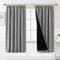 BellaHills 100% Blackout Curtains for Bedroom Thermal Insulated Curtains & Drapes Blackout Curtains Pencil Pleat Curtains for Living Room with Black Liner 2 Panels, 66 x 72 Inch, Dove Grey
