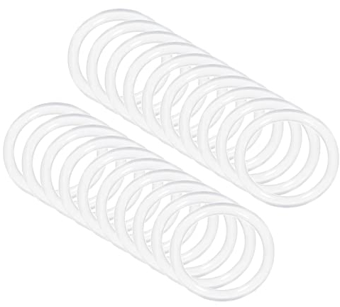 QUARKZMAN 22mm ID Silicone Joints O Rondelle Joint x 20 Pcs Rondelle Rond Plat Rondelle Joint Joint Anneau pour Verre Porte Poignée, Transparent