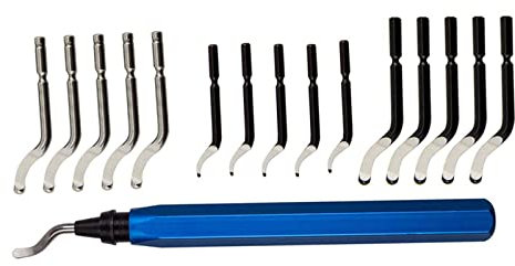 3 Type High Speed Steel Blades Deburring Tool for Deburring Cross Holes, Deep Holes, Straight Edges, Curved Edges