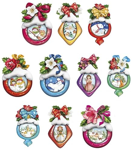 Ideen mit Herz 3-D Motive, ausgestanzt, ca. 7-10 cm, 10 Stück im Beutel | Bilder zum Basteln & Dekorieren | Grußkarten selber machen | Bildmotive für Scrapbooking & DIY-Deko (Winterkugeln)