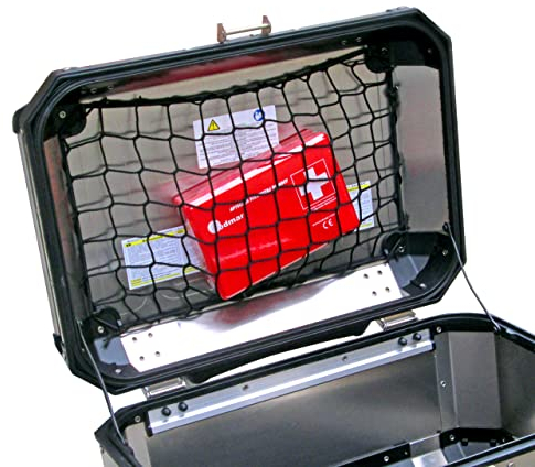 TrunkExpert Filet Araignée de Moto pour Givi Trekker Outback 42l - Filet de Rangement de Coffre Robuste - Filet à Bagages Elastique - Sac Net de Stockage pour Moto