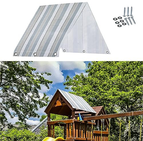 condinggen Schaukel-Set-Ersatzplane, 228 x 109 cm Plane, Baldachin-Schatten-Ersatz, wasserdicht und Sonnenschutz Replacement Canopy Top For Canopy Tent Swing Set Shade228 x 109cm Streifen One size