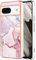 Knoowcase for Google Pixel 8 Case Marble Silicone Phone Case Shockproof Glitter Plated Gold Edges Protective Flexible TPU Rubber Skin Bumper Cover for Google Pixel 8 Girls Women, Rose Gold