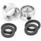 BLUMKRAFT - Lote de 2 adaptadores de grifo F19 – M22 metal macizo latón plateado 19 mm hembra 22 mm macho (F19-M22/M22-F19)