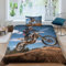CKSEKD Mountain Motorcycle Duvet Cover Set Kissenbezug Verstecktes Scharnier Bettbezug Baumwolle motocrossing Bettwäsche Set Wärme Zum Schlafen Steppdeckenbezug Single（135x200cm）