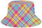 Peiyeety Sommer Geometric Plaid Grid Textured19 Geometric Plaid Grid Bucket Hat Strand Fisherman Hats für Damen Herren Teens Packable Summer Sun Hats Travel Outdoor Cap Unisex
