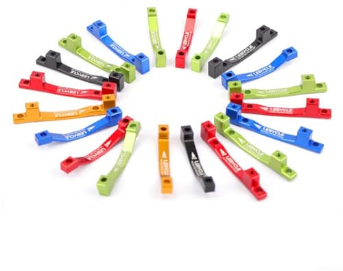 Adattatore per freno a disco per bicicletta di alta qualità, converte il supporto per forcella da 160 mm in un rotore da 180/203 mm, adatto per ruote anteriori e posteriori (rosso 180 mm)