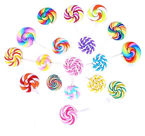 Lurrose 12St Süßigkeiten aus haar zubehör haarschmuck Butterscotch-Bonbons Charms Lutscher Nagelzubehör Ton Süßigkeiten Handyhülle-Dekor Süssigkeit Korn Armband Charme Fudge