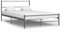 ULUYYUC Bettgestell, Palettenbett Gartenbett Doppelbett/Einzelbett Gästebett Geeignet für Zimmer Mieten Wohnbereich Schlafzimmer Arbeitszimmer Grau Metall 120x200 cm