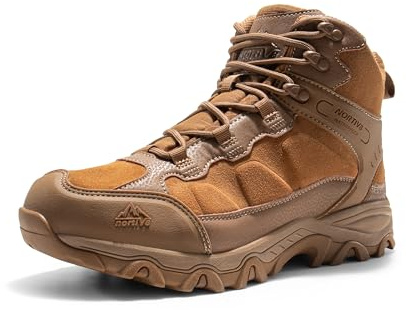 NORTIV 8 Men's Waterproof Lightweight Walking Boots,Size 10,Coyote