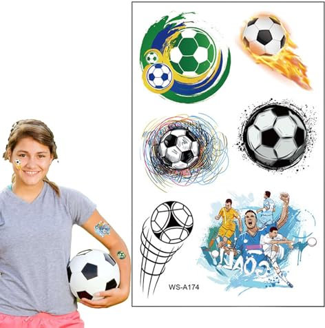Adesivi da calcio per bambini, Adesivi da calcio per bottiglie d'acqua - Adesivi da calcio Adesivi sportivi | Decalcomanie da calcio 10 pezzi, adesivi per bottiglie d'acqua, adesivi per viso con de