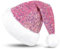 KONVINIT Rosa Weihnachtsmütze Erwachsene Nikolausmütze Weihnachtsmann Mütze Santa Claus Mütze mit Glitzer Pailletten und Plüsch Rand für Festliche Weihnachtsfeier Tannenbaum,rosa