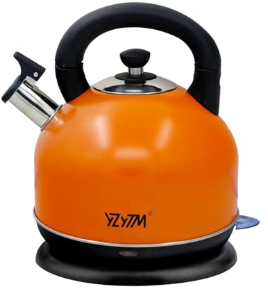 Electric kettle 3L, large kettle electric cordless 2000W fast boil quiet, filter kettle with whistling and temperature control, Home kitchen accessories (3L Matt Orange)
