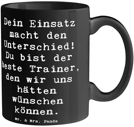 Mr. & Mrs. Panda Tasse Spruch Trainer Unterschied - Geschenk, Aufmerksamkeit, kaffeebecher keramik, Kaffeetasse, Danke sagen, Freund, Geschenktasse, Hingabe, bester, Bedanken, besondere Momente