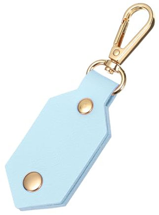 QUARKZMAN Cuir Photo Porte-clés, Photo Clé chaînes Porte-clés Mémorial Cadeaux pour Ami Famille Amant, Bleu