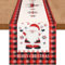 DecorMommt Tischläufer Weihnachten Rot Modern 33x183cm, Weihnachtstischläufer Rot, Tischdeko Esstisch, für Dekorieren Von Küche Wohnzimmer Tisch für Urlaub Party (Tartan Ren Schnee)