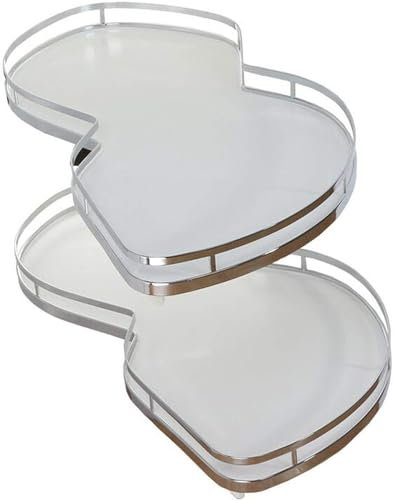 Mueble de Cocina de Esquina con Mueble Ciego, carrusel de 2 Niveles, Organizador de Almacenamiento de Cocina, Bandeja abatible con Estante Doble, Cesta extraíble, para gabinetes de 800 mm a 900 m