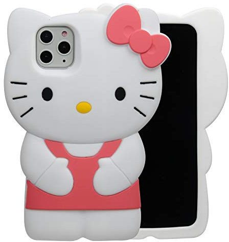 MONEHOYSY Cartoon Case for iPhone 13 Mini / 12 Mini 5.4, Fashion Cute 3D Cute Kitty Kawaii Soft Silicone Animal tective Gel Shockof Gel Back Cover for Kids Women Girls Boys (Pink-2)