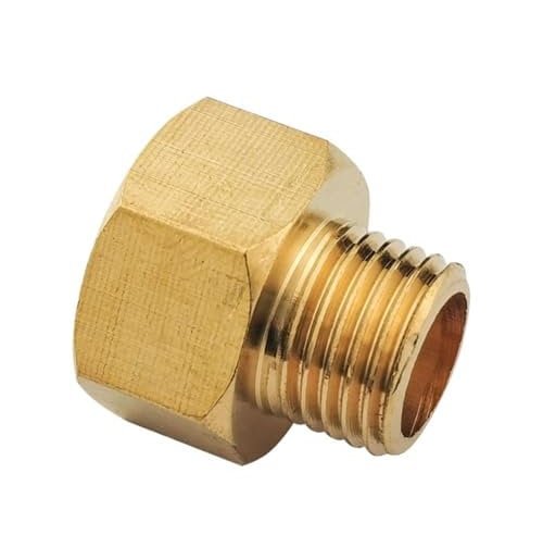 MEXEWORD 1PCS Male to Female Thread Brass Pipe Connectors Brass Coupler Adapter Threaded Fitting 1/8 1/4 3/8 1/2(3/8-1/2)
