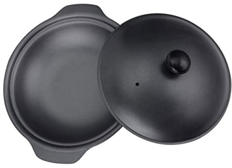 VINTORKY Cast Iron Casserole Pot Lid for Stove Cooking for Braised Chicken Rice Soup Kitchen Cookware