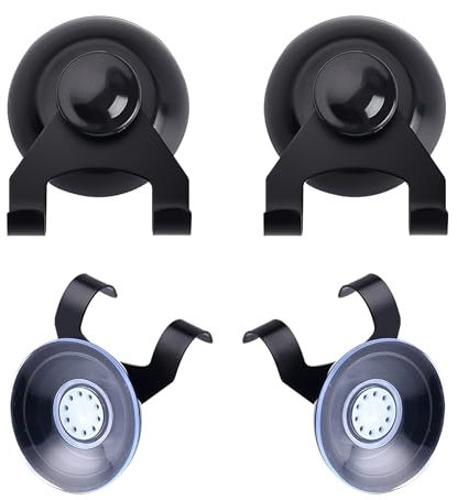 ASOFTY 4 Stück Saugnapf Haken, Saugnäpfe mit Haken, Saugnapf Wandhaken, Extra Stark Saugnapfhaken für Bad, Küche, Wohnzimmer, Fenster