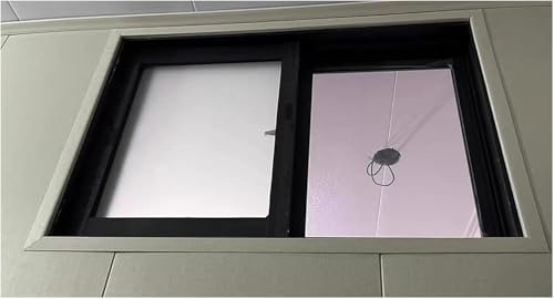 Horizontale Schiebefenster aus Aluminium für Haus, Innen- und Außenbereich, Dachfenster, Ersatz für Zuhause, Ladung, Anhänger, Schuppen, Hühnerstall, Dunkelgrau, 55,9 x 45,7 cm