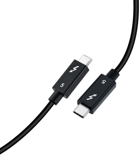 Mcbazel Thunderbolt 5.0 Cable de Carga Rápida 240W y Transferencia de Datos a 120Gbps, Compatible con 16K@ 30Hz para Dispositivos USB 4.0, USB-C, Mac, iMac, Laptop, PC y Smartphone