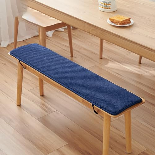 Outdoor Bench Cushion Non-Slip Seat Pad for Garden Furniture Washable Chair Pads for Terrace Beer Bench Covers Dark Blue 30x100cm - Comfortable & Seating Solution