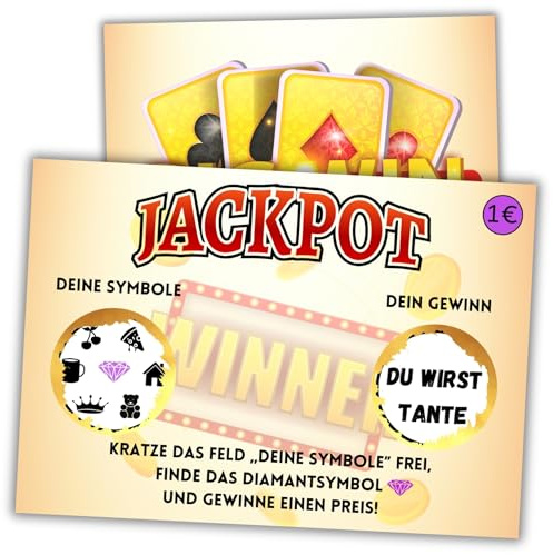 JOCERO – Du wirst Tante – Rubbelkarte zur Schwangerschaftsverkündung – Baby Ankündigung mit goldenem Rubbelfeld & Kraftpapier Umschlag – Geschenk für werdende Tante