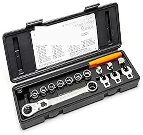 CUIchwWE 15-Piece Serpentine Belt Tool Kit with Locking Flex Head Ratcheting Wrench Model 89000