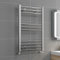 iBathUK | 800 x 500 Straight Heated Towel Rail Chrome Bathroom Radiator