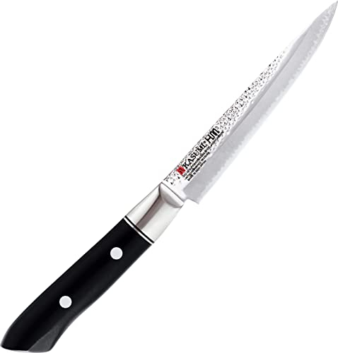 DUE CIGNI Kasumi Giapponese Professionale Petty Coltello Multiuso, 12 cm, Colore: Nero