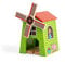 Bigjigs Rail Country Windmill Toy Train Tunnel - Bigjigs Train Accessories, Wooden Train Track Accessories, Windmill for Train Set, Trains for Kids