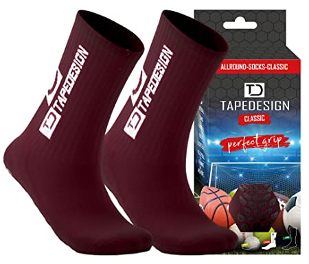 Tapedesign Unisex Allround Classic Socken, Bordeaux Red, Einheitsgröße EU