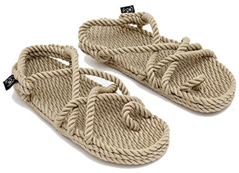 Nomadics Toe Joe Unisex-Erwachsene Sandale aus Seil Camel, 44